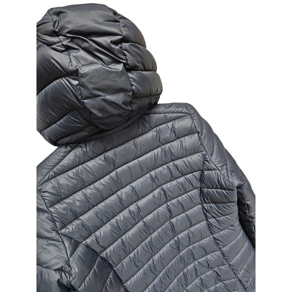 Save The Duck Womens 1/S Ultra Light Jacket Hooded Puffer Coat Plumtech Navy - Picture 12 of 16